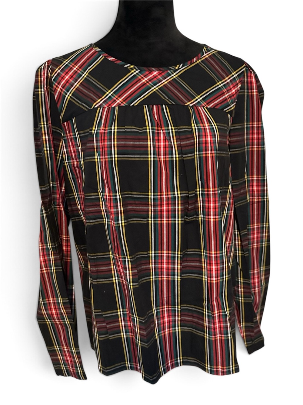 J Crew plaid blouse